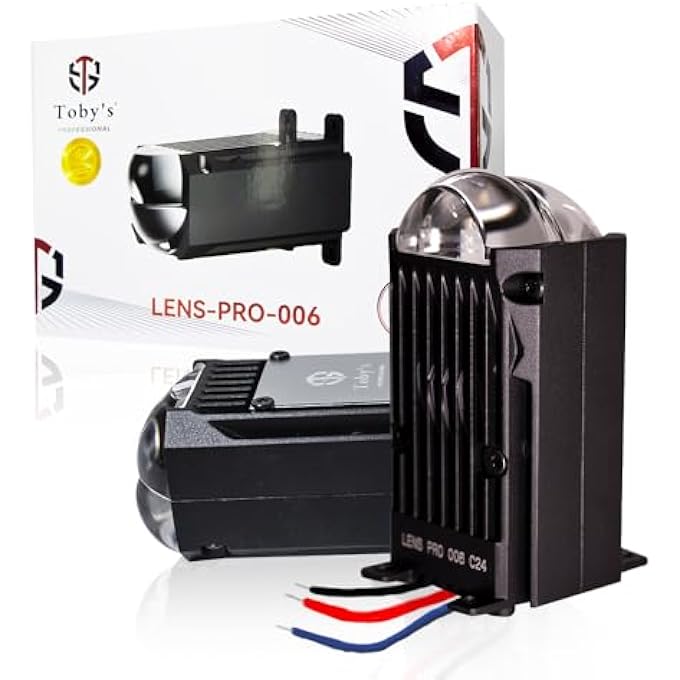 توبيز عدسات برو 006 ثنائية الصمامات بقوة 80 واط، مقاس 3 بوصات، لمصابيح السيارات الأمامية، 6000 كلفن، مصابيح السيارات، طقم تعديل، عدسة زائدة - Image 1