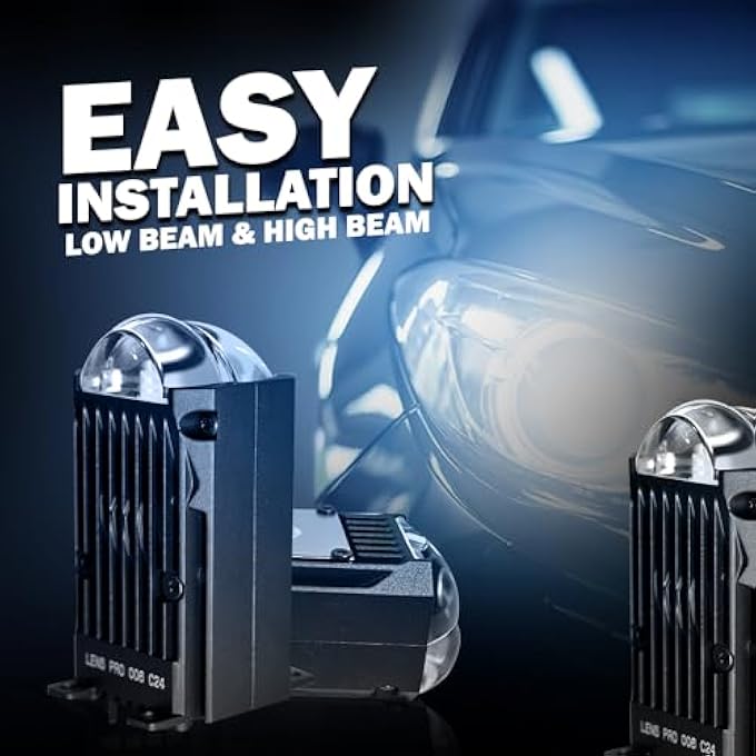 توبيز عدسات برو 006 ثنائية الصمامات بقوة 80 واط، مقاس 3 بوصات، لمصابيح السيارات الأمامية، 6000 كلفن، مصابيح السيارات، طقم تعديل، عدسة زائدة - Image 5