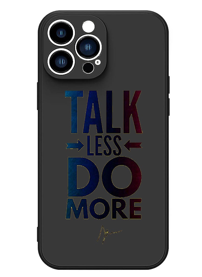 Theodor Protective Slim Fit Case Liquid Silicone Cover with Full Body Protection Anti-Scratch Shockproof Case For iPhone 15 Pro Max Black - talk less do more  - Image 1