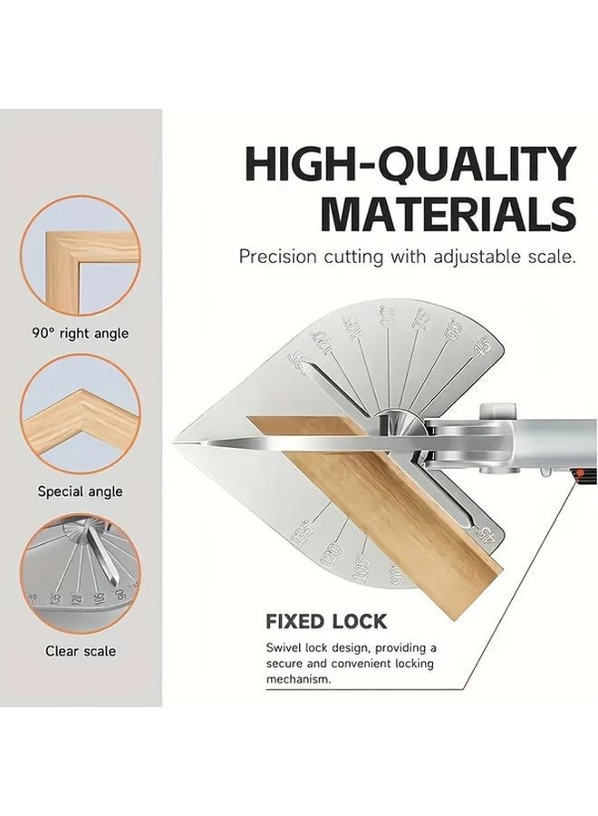 Orange Heavy Duty Multi Angle Miter Shears Quick Adjustment 45 135 Degree Cuts Replaceable Blades - Image 4