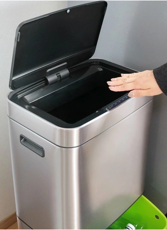 EKO - EKO Himalaya Sensor Recycling Bin a spacious 60L (35L + 25L) stacked two compartment bin with an energy efficient and innovative motion sensor opening - Image 1