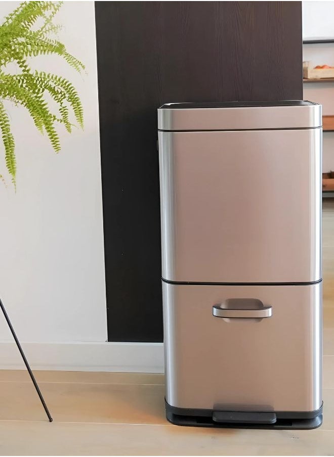 EKO - EKO Himalaya Sensor Recycling Bin a spacious 60L (35L + 25L) stacked two compartment bin with an energy efficient and innovative motion sensor opening - Image 1