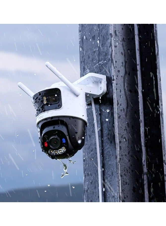IMOU Cruiser Triple 11MP Outdoor Security Camera (6MP Fixed + 5MP Pan-Tilt) - 3K Resolution, Smart Color Night Vision, Wi-Fi 6, AI Human/Vehicle Detection, Two-Way Audio, IP66 Weatherproof, Red-Blue Active Deterrence & 110dB Siren, Supports up to 1TB MicroSD | IPC-S7UP-11M0WED - Image 5