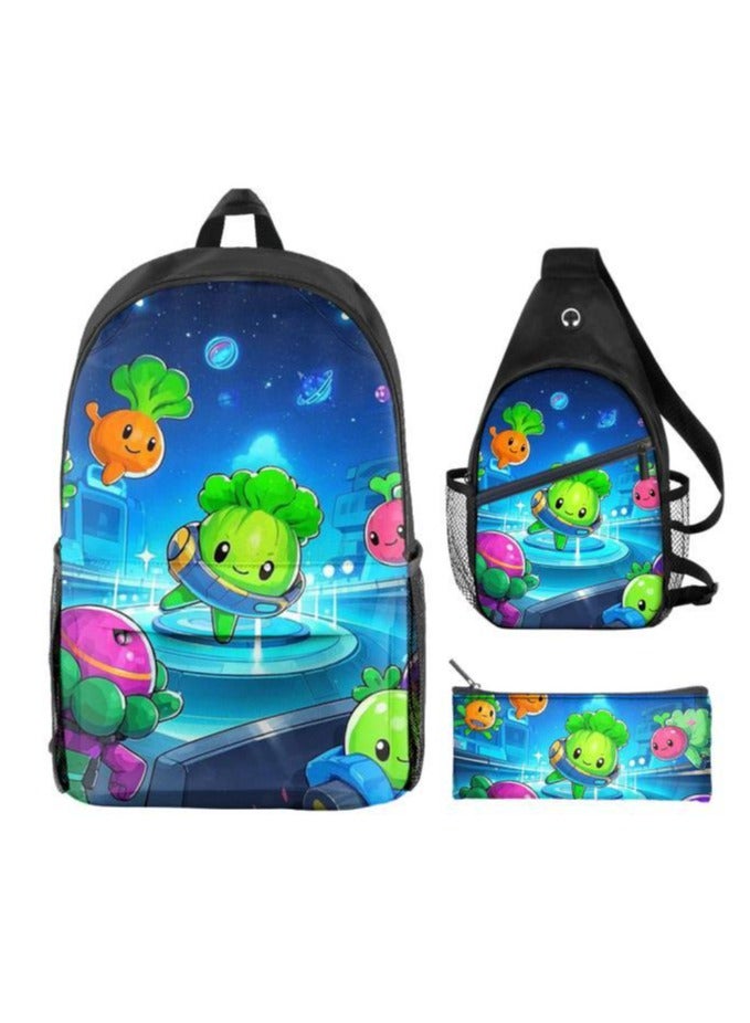 Universal cartoon new three-piece schoolbag - 406  - Image 1