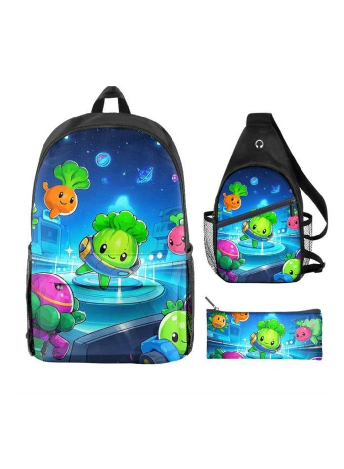 Universal cartoon new three-piece schoolbag - 406  - Image 2
