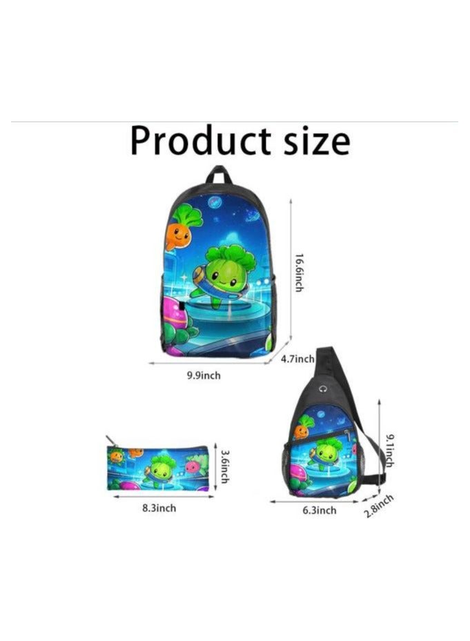 Universal cartoon new three-piece schoolbag - 406  - Image 3