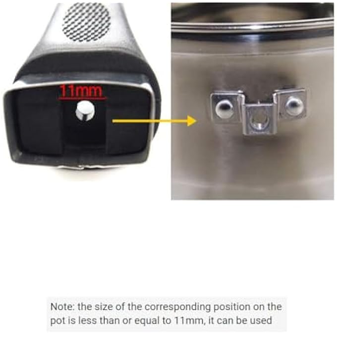 كوفوز مقبض وعاء من الباكليت مقاوم للحروق بمقبض طويل بديل مع برغي لقدر المطبخ من النوع A مقاس واحد عبوة من قطعتين - Image 4
