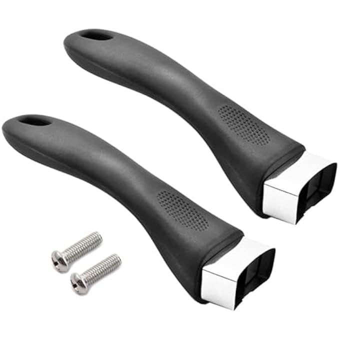 كوفوز مقبض وعاء من الباكليت مقاوم للحروق بمقبض طويل بديل مع برغي لقدر المطبخ من النوع A مقاس واحد عبوة من قطعتين - Image 1