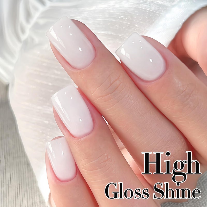 Double Rhythm 15ML Gel Nail Polish Pure Sheer Same Color Same Bottle Soak Off Gel Polish Art Manicure Salon DIY at Home for Women (Milky White-A1075) - Image 5