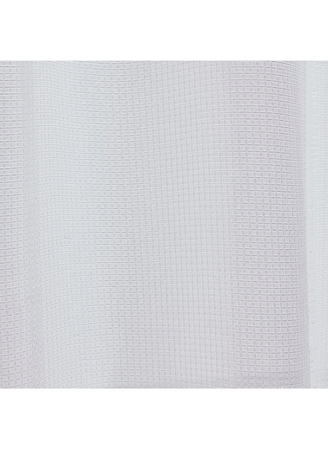 ستارة استحمام سادة جاكار مع 12 خطاف من رويال - 180x200 سم
