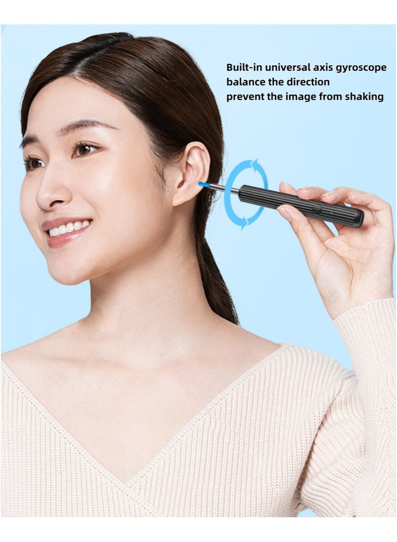 YQINU Ear Wax Remover Cleaner Ear Wax Removal Tool Kit with 6 LED Lights and 8 Spoons White  - Image 3