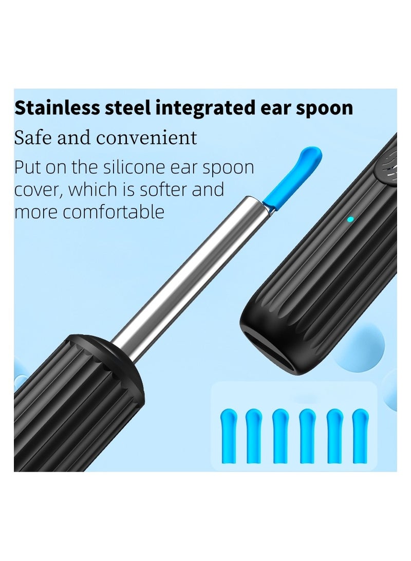 YQINU Ear Wax Remover Cleaner Ear Wax Removal Tool Kit with 6 LED Lights and 8 Spoons White  - Image 4