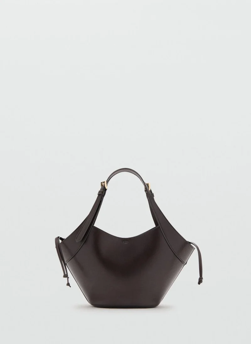 MANGO Double handle handbag with buckles