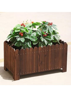 HOME TASTE Easy-Assembly Raised Garden Bed Rectangular Flower Pot Outdoor Kit With Drainage Hole - Ideal For Large Planting, Simple Setup And Versatile Use (Small)  - Image 3
