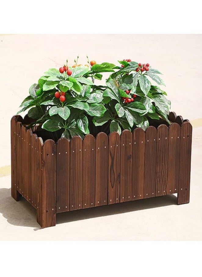 HOME TASTE - Easy-Assembly Raised Garden Bed Rectangular Flower Pot Outdoor Kit With Drainage Hole - Ideal For Large Planting, Simple Setup And Versatile Use (Small) - Image 1