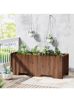 HOME TASTE Easy-Assembly Raised Garden Bed Rectangular Flower Pot Outdoor Kit With Drainage Hole - Ideal For Large Planting, Simple Setup And Versatile Use (Small)  - Image 1