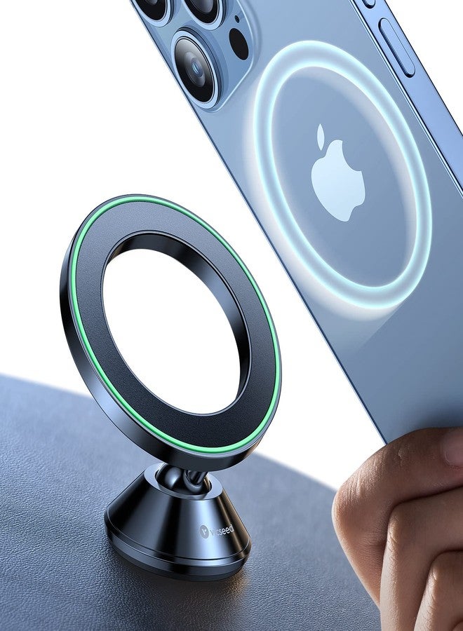 VICSEED [2025 Upgrade for MagSafe Car Mount, Military Grade] [High and Low Temperature Resistance] Magnetic Car Dashboard Phone Holder, Rotating - Image 1