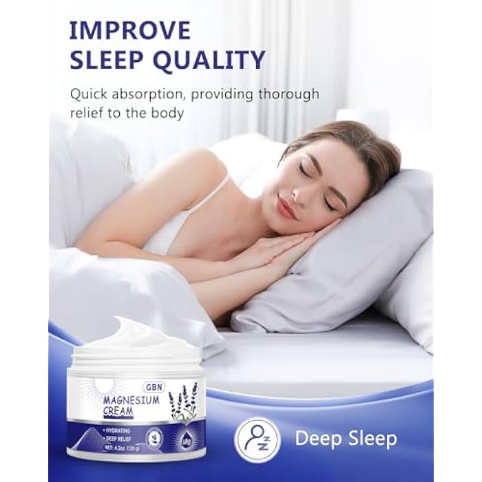 GBN Magnesium Cream for Nighttime Routine – Fast-Absorbing Magnesium Lotion with Lavender, Hydrating Body Cream for Daily Relaxation, Non-Greasy & Gentle for Adults & Kids - Image 2
