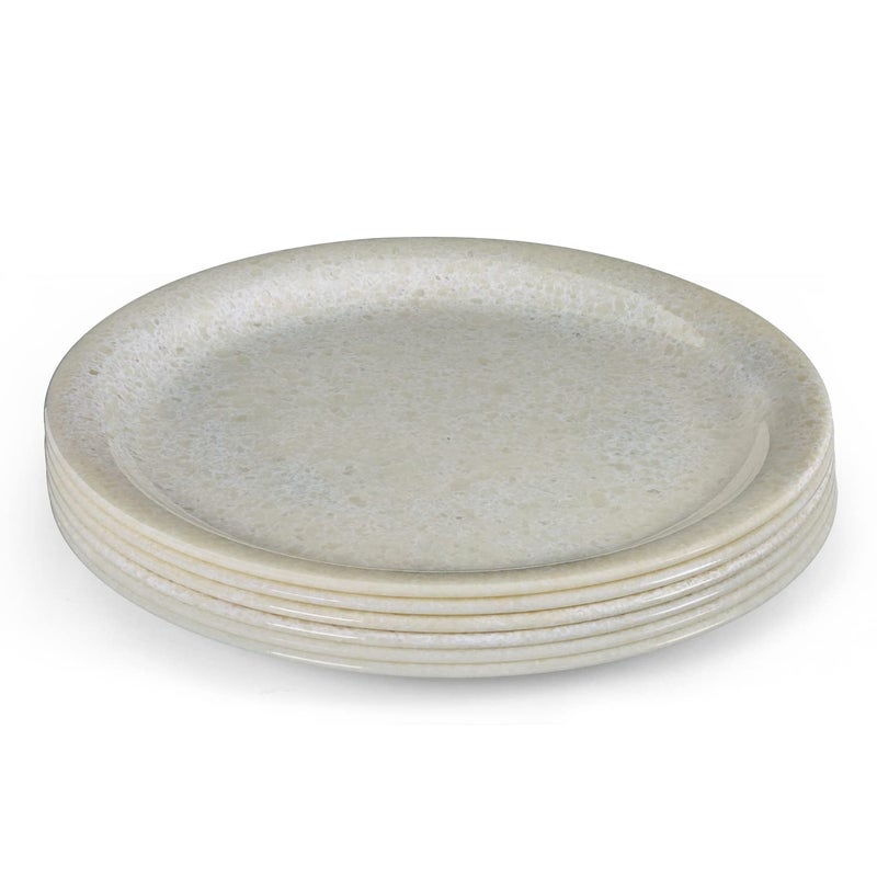 Superware Pure Melamine Buffet Plate Set Glossy Super Pearl 125 6 nos Stain Free Glazed Finish - Image 2