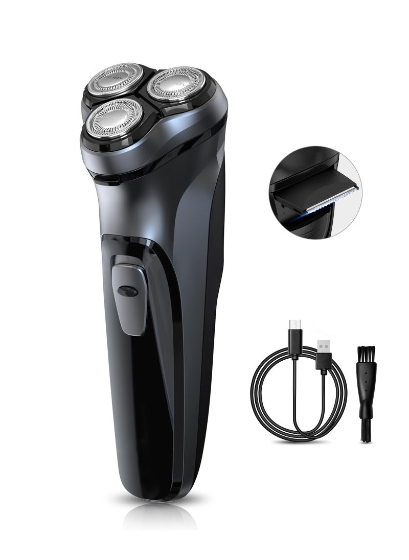 Generic Grey Electric Shavers for Men, Electric Razor for Men,Face Shaver, Cordless Washable Rechargeable Shaving Machines,Pop Up Trimmer for Travel Home, LED Display,Fast Charging  - Image 1