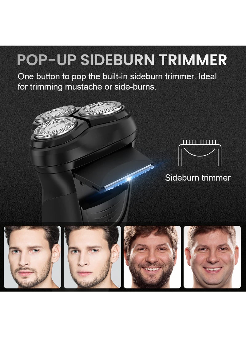 Generic Grey Electric Shavers for Men, Electric Razor for Men,Face Shaver, Cordless Washable Rechargeable Shaving Machines,Pop Up Trimmer for Travel Home, LED Display,Fast Charging  - Image 4