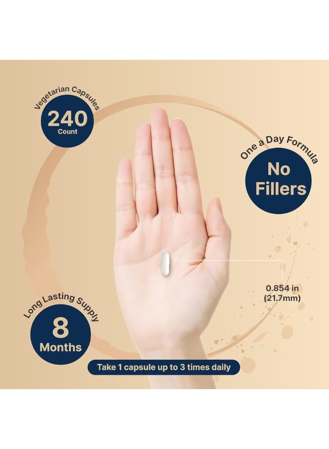 نايتشر بيل Magnesium Glycinate 500mg 240 Veggie Capsules | Supplement for Sleep, Heart, & Muscle Support - Image 4