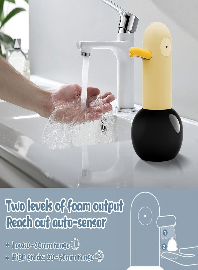 SYWAN Automatic Foaming Soap Dispenser, Duck Head Soap Dispenser 2-Speed Adjustable Touchless Cute Foaming Hand Soap Dispenser for Bathroom Kitchen, USB Rechargeable, 13.5oz (Blue) - Image 4