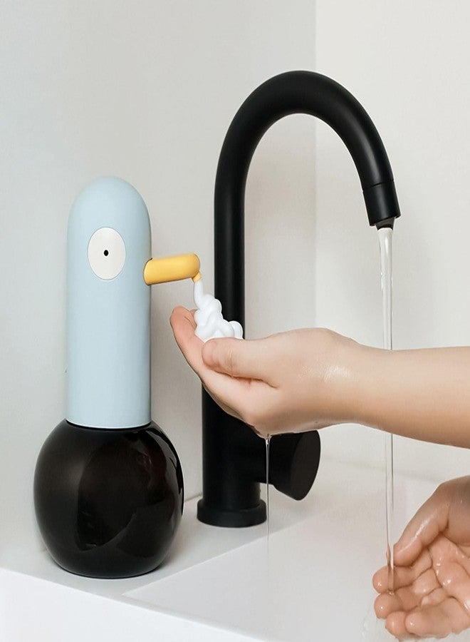 SYWAN Automatic Foaming Soap Dispenser, Duck Head Soap Dispenser 2-Speed Adjustable Touchless Cute Foaming Hand Soap Dispenser for Bathroom Kitchen, USB Rechargeable, 13.5oz (Blue) - Image 1