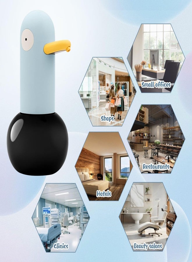 SYWAN Automatic Foaming Soap Dispenser, Duck Head Soap Dispenser 2-Speed Adjustable Touchless Cute Foaming Hand Soap Dispenser for Bathroom Kitchen, USB Rechargeable, 13.5oz (Blue) - Image 5