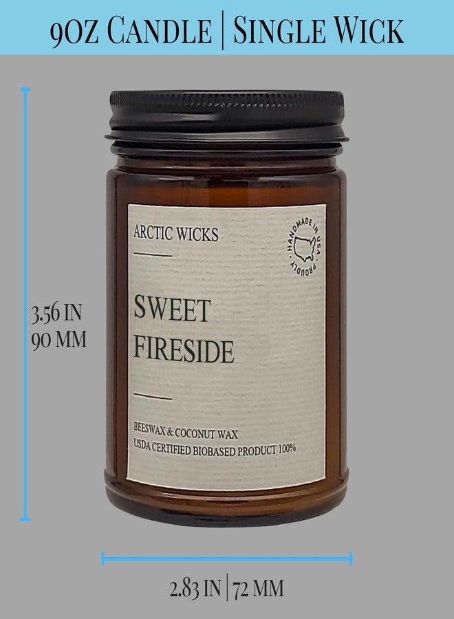 Arctic Wicks شموع دافئة بجانب المدفأة | شموع Arctic Wicks بجوز الهند وشمع العسل، 9 أونصات | شموع دافئة برائحة العنبر، مثالية لفصلي الخريف والشتاء، وللأعياد، وكهدية، غير سامة، ومستدامة | معتمدة من وزارة الزراعة الأمريكية، مصنوعة من مواد حيوية 100% - Image 3