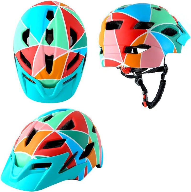 Bavilk Kids Bike Helmet, Kids Boys Girls Bike Helmets with LED Light Detachable Visor Children Youth Teen Multi-Sport for Skating Cycling Scooter Skateboard Adjustable & Lightweight 19.7"-22.4" - Image 2