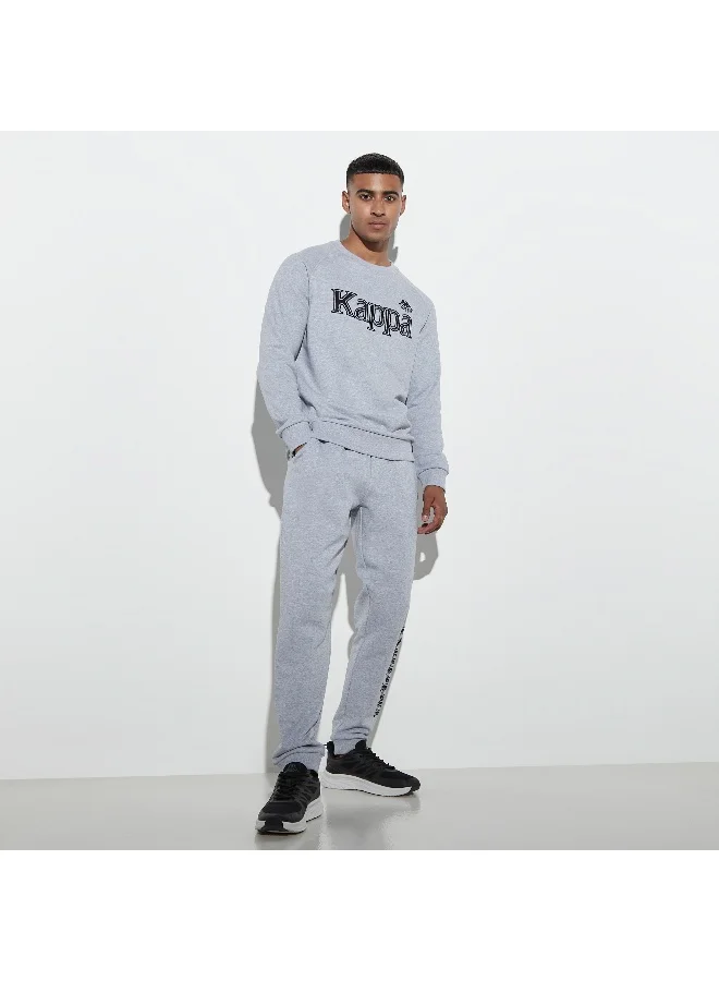 Kappa Kappa Logo Embroidered Sweatshirt with Crew Neck and Raglan Sleeves