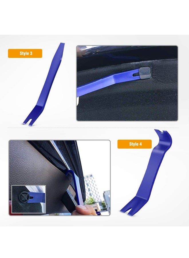 Auto Trim Removal Tool Kit No-Scratch Pry Tool Kit for Car Door Clip Panel & Audio Dashboard Dismantle -5PCS Blue - Image 5