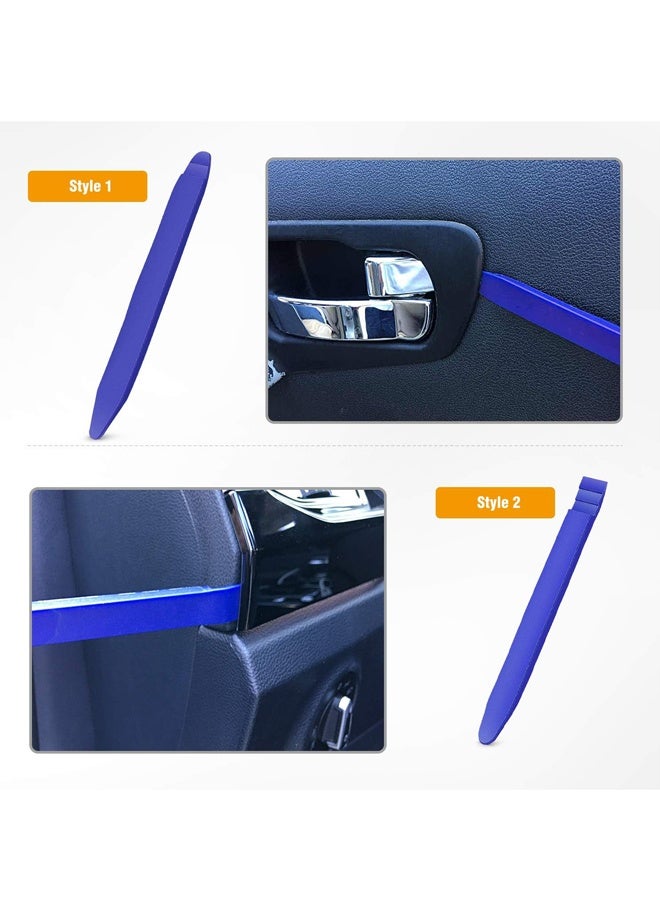 Auto Trim Removal Tool Kit No-Scratch Pry Tool Kit for Car Door Clip Panel & Audio Dashboard Dismantle -5PCS Blue - Image 4