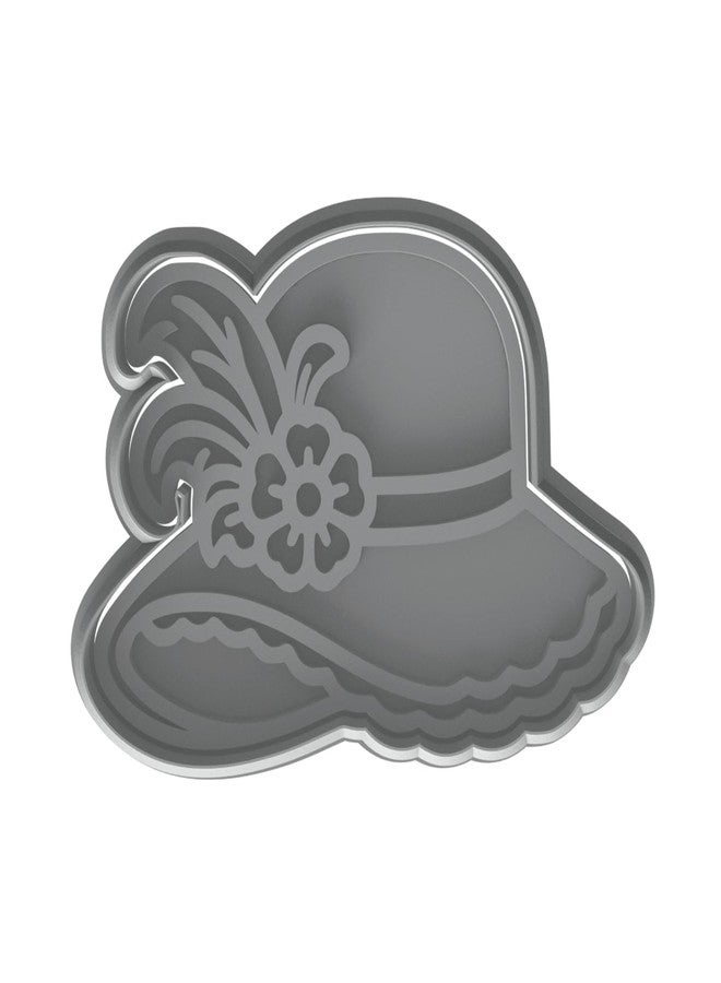 Mighty Gadget Gilded Age Decorated Hat Cookie Cutter & Stamp - 4x2.8" Elegant Design for Themed Parties (Random Color) - Image 2