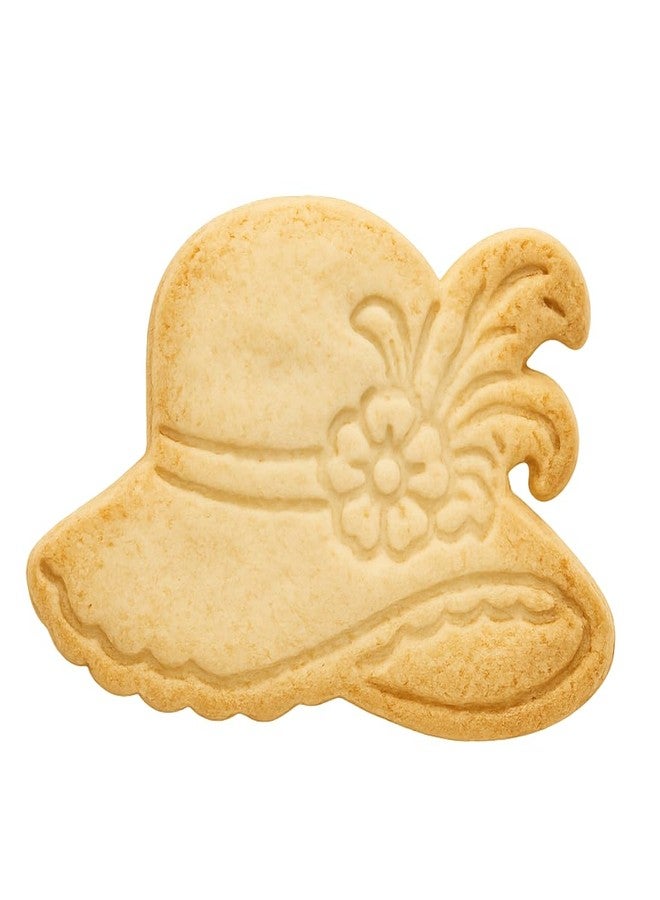 Mighty Gadget Gilded Age Decorated Hat Cookie Cutter & Stamp - 4x2.8" Elegant Design for Themed Parties (Random Color) - Image 1