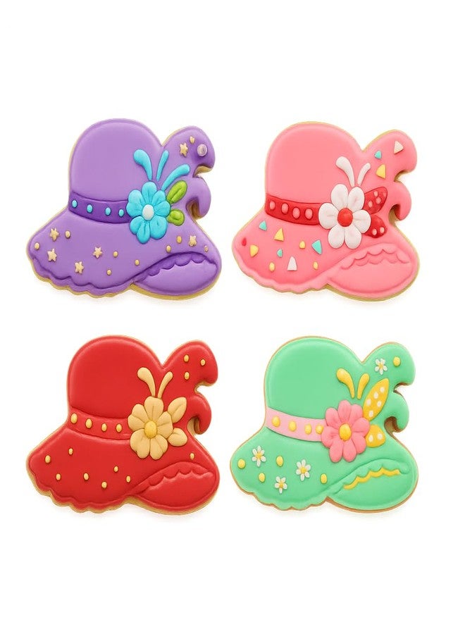 Mighty Gadget Gilded Age Decorated Hat Cookie Cutter & Stamp - 4x2.8" Elegant Design for Themed Parties (Random Color) - Image 3