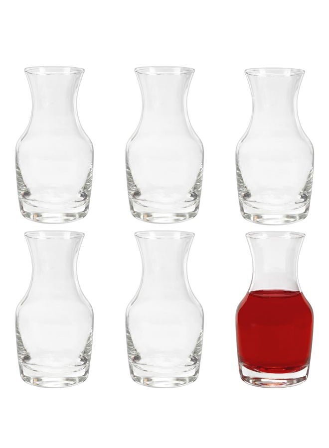 Cornucopia Brands Individual Wine Carafes (6-Pack); Small 6.5oz Single-Serving Personal Mini Size Wine Decanters - Image 1