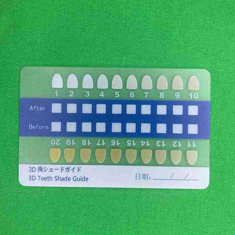 PVC Matte Finish Teeth Shade Guide 20pcs Collection Tooth Contrast Cards for Oral Supplies for Clinical and Home Use - Image 5