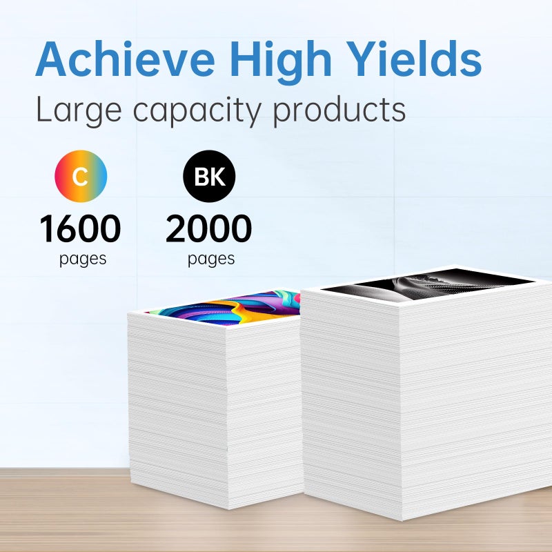 LEMERO 962XL Ink Cartridges Combo Pack High Yield Replacement for HP 962 962XL Ink Cartridges, Compatible for HP OfficeJet Pro 9015e 9015 9025e 9010 9025 9018e 9020 Printer, 4-Pack - Image 3