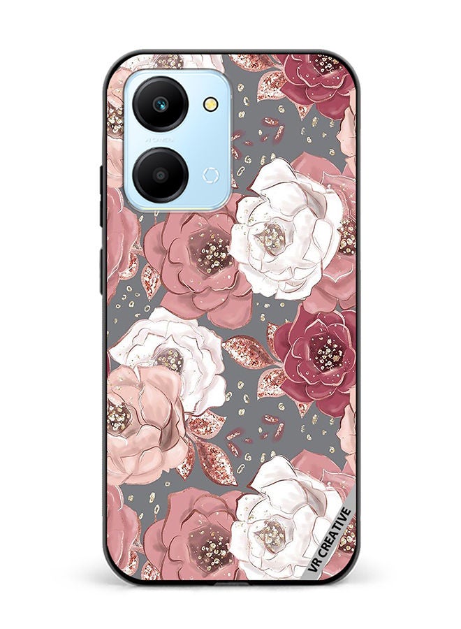 VR CREATIVE Protective Case Cover For Honor Play7T Rose Flower Design Multicolour - Image 1