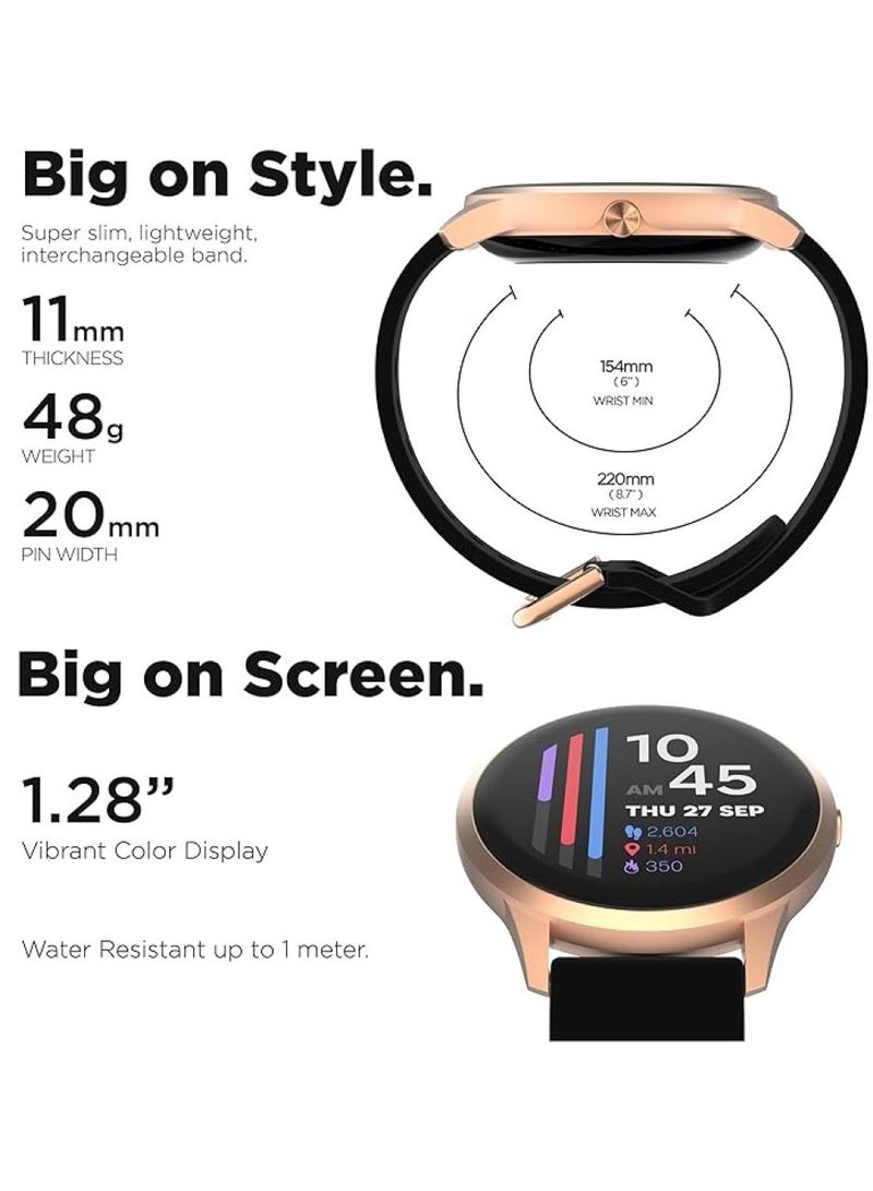 iTouch Unisex Interactive Sports 4 Watch Rosegold/Black with Silicone Strap, TP4R01-C02 - Image 2