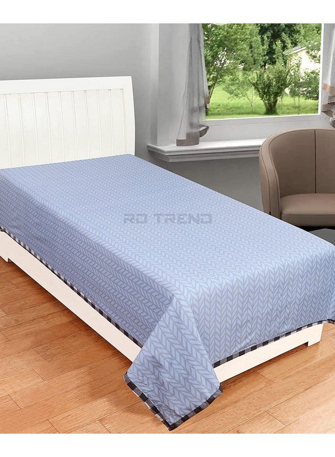 RD TREND Glace Cotton 180 Tc,Solid Single Topsheets Without Pillow Cover(Pack Of 2)-Grey (Blue/Green) - Image 5