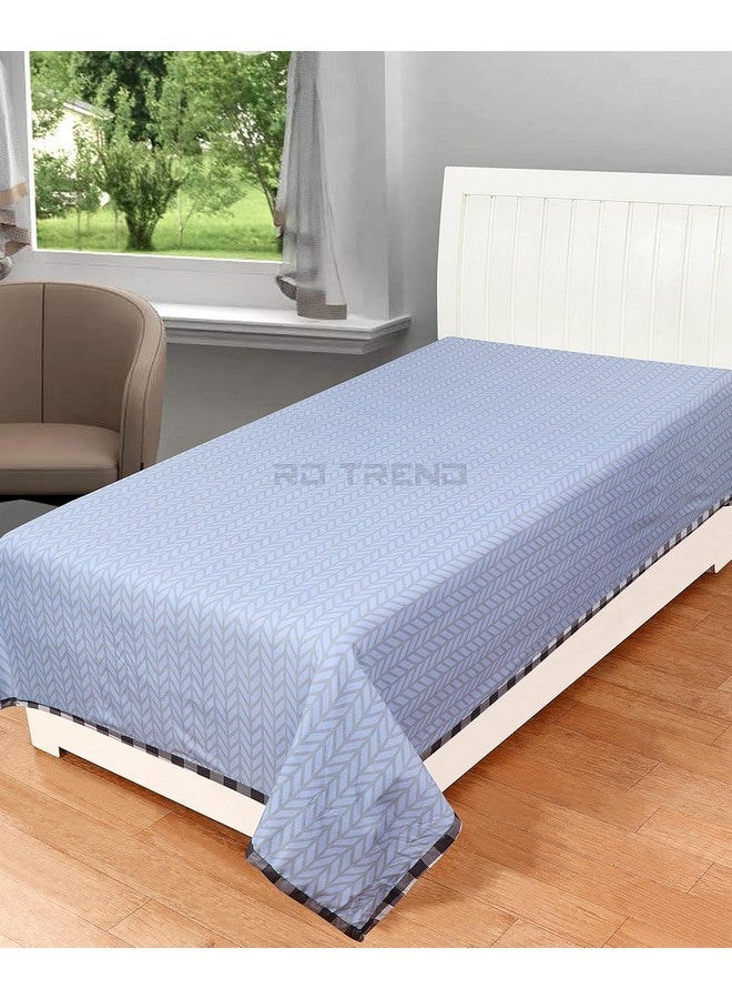 RD TREND Glace Cotton 180 Tc,Solid Single Topsheets Without Pillow Cover(Pack Of 2)-Grey (Blue/Green) - Image 3