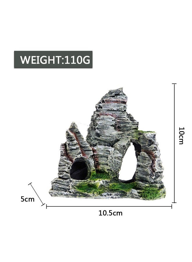 وهاواي Aquarium Fish Tank Plastic Plants and Cave Rock Decorations Set 7 PCS, Small and Large Artificial Fish Tank Plants with Cave Rock Fish Tank Accessories Style B - Image 3