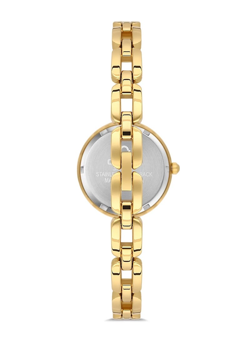 OMAX - Omax Women's Gold Luxury Wrist Watch, Watches for Women, Stainless Watches, Luxury Steel Band, Black Round Dial, Waterproof Watch, 1 Year Warranty - Image 1
