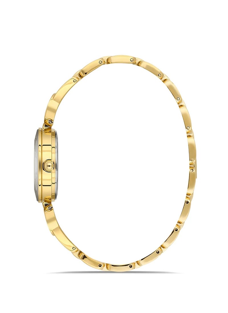 OMAX - Omax Women's Gold Luxury Wrist Watch, Watches for Women, Stainless Watches, Luxury Steel Band, Black Round Dial, Waterproof Watch, 1 Year Warranty - Image 1