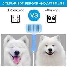 GLENOXZONE Self Cleaning Slicker Brush for Dogs and Cats, Removes Tangled Hair, Pet Grooming, Blue - Image 2