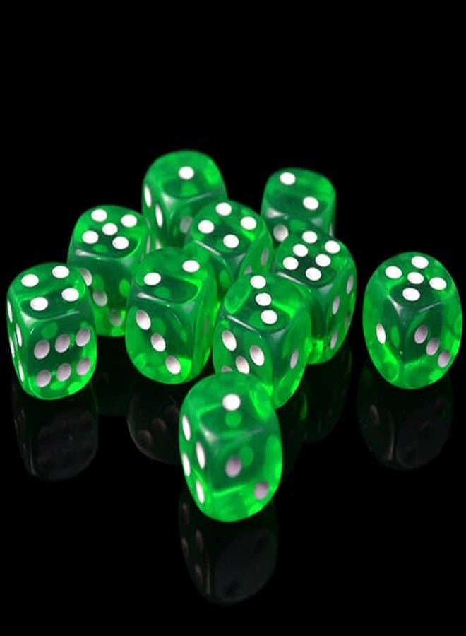 SANKET Six Sided 16mm Transparent Multicolour Red, Yellow, Green & Blue Dice for Indoor Games, Math Teaching (4 Colour Combo Dice Set) Pack of 60pcs - Image 4