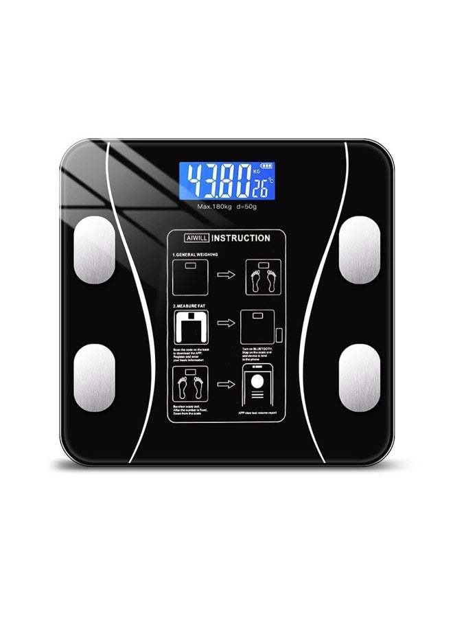 ميزان رقمي لقياس وزن الجسم مع مؤشر كتلة الجسم وكتلة العضلات | ميزان ذكي بتقنية البلوتوث لقياس تكوين الجسم، والدهون، والماء، والعظام، وغيرها | جهاز تتبع اللياقة البدنية للاستخدام المنزلي - Image 1